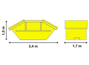 Absetzcontainer 7 m³ mit Deckel - Container bei Bloching Containerservice mieten